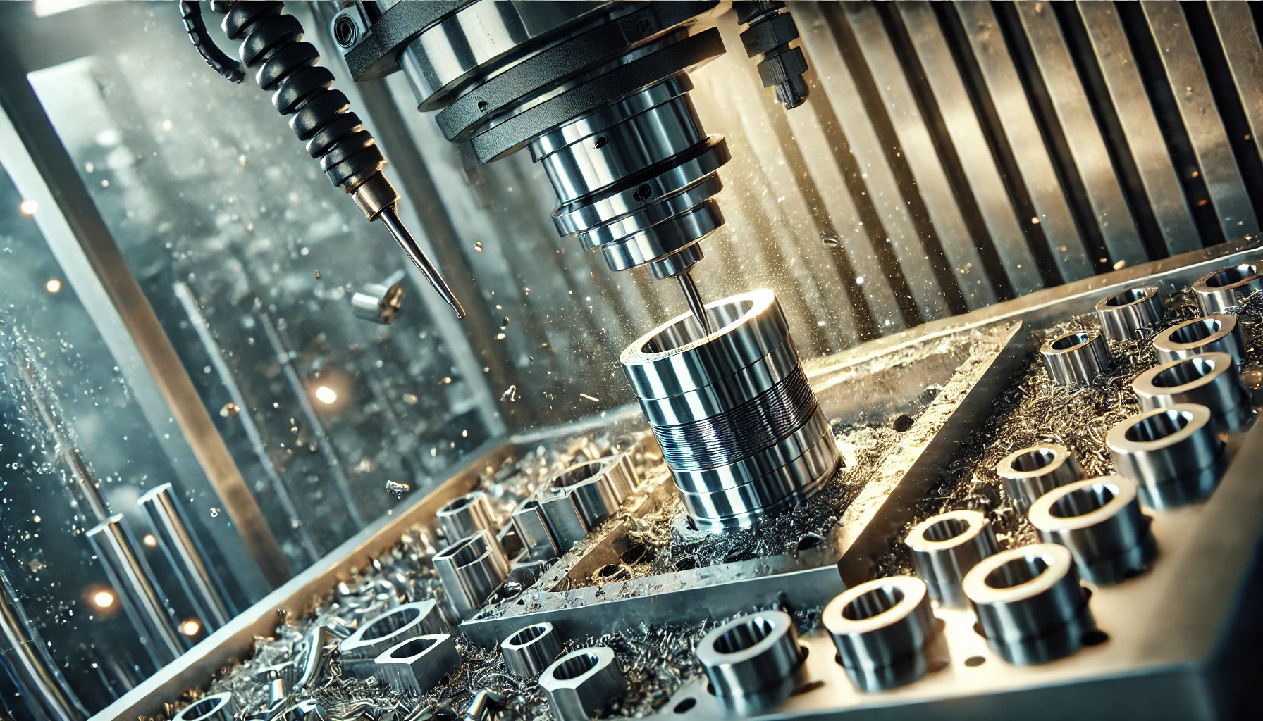 DALL·E 2025-02-28 10.56.05 - A highly realistic and professional banner image for the 'Plastic Machining' section of an industrial website. The image features a close-up of a CNC